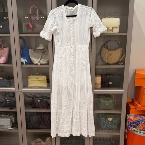 LoveShackFancy | Dresses | Loveshackfancy White Long Sleeve Dress | Poshmark